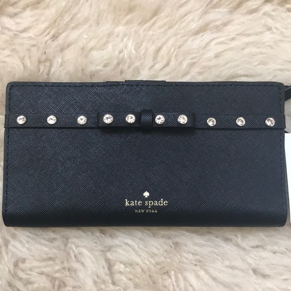 kate spade Handbags - NEW w/ Tag Kate Spade Stacy Wallet Jeweled Black